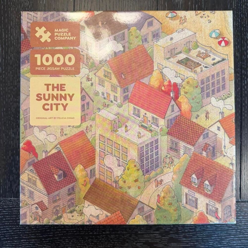 Magic Puzzle Company 1000pc The Sunny City Jigsaw Puzzle w/ Surprise Section
